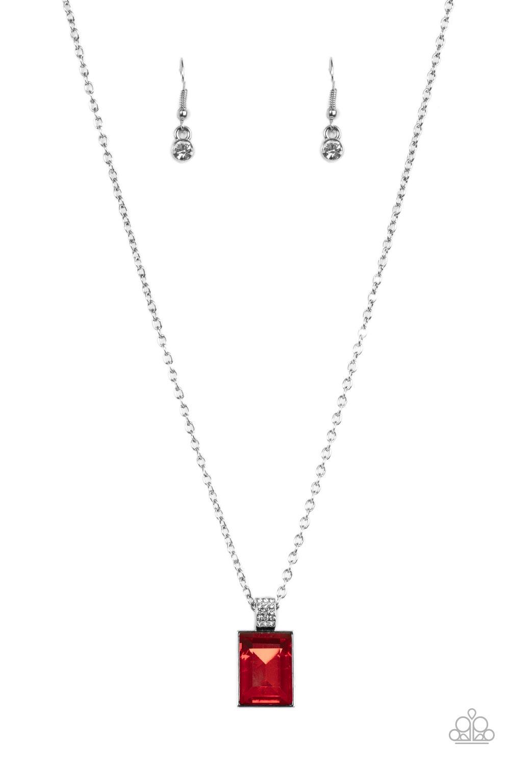 Understated Dazzle Red Necklace - Jewelry by Bretta