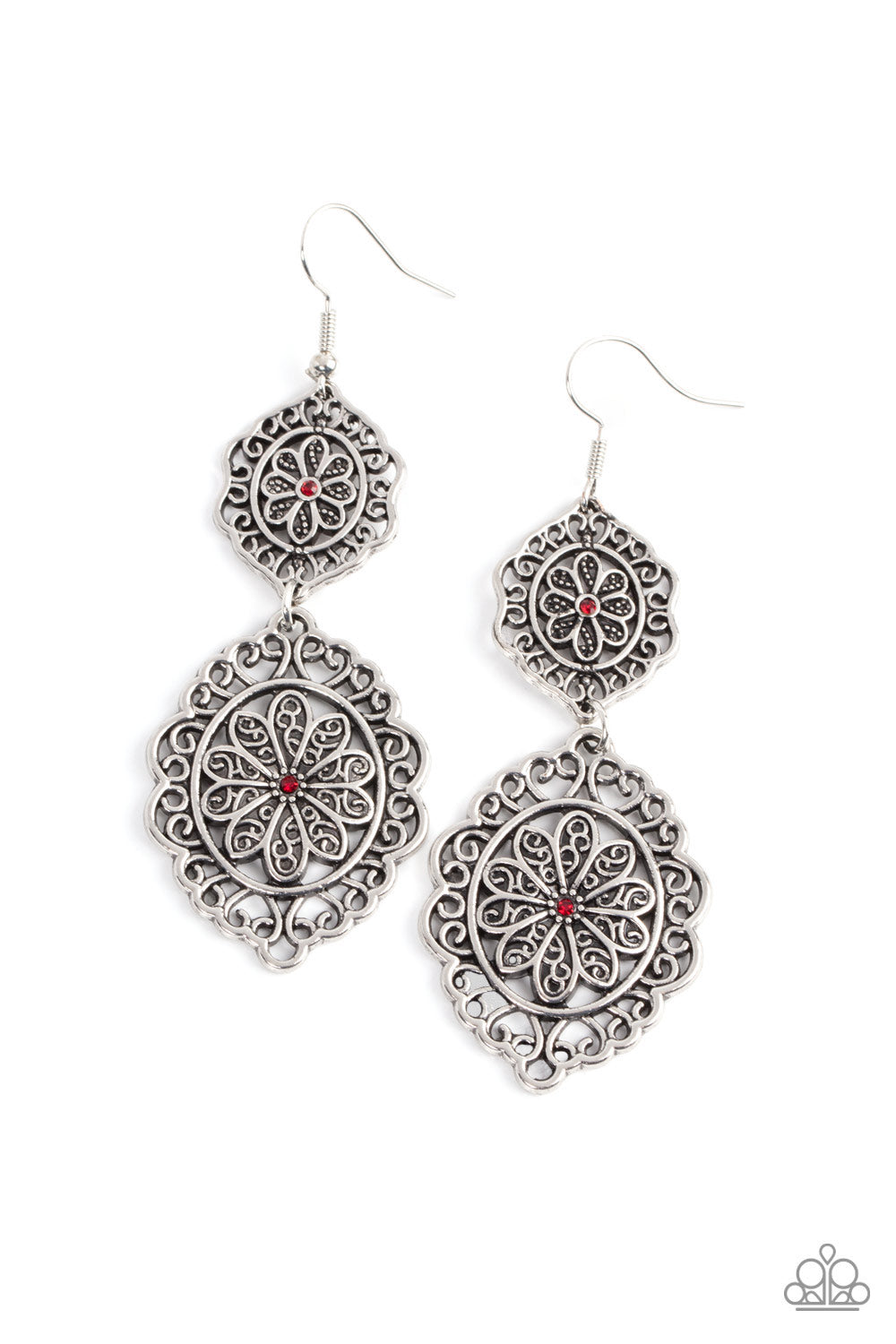 Floral Favorite Red Earrings - Jewelry by Bretta