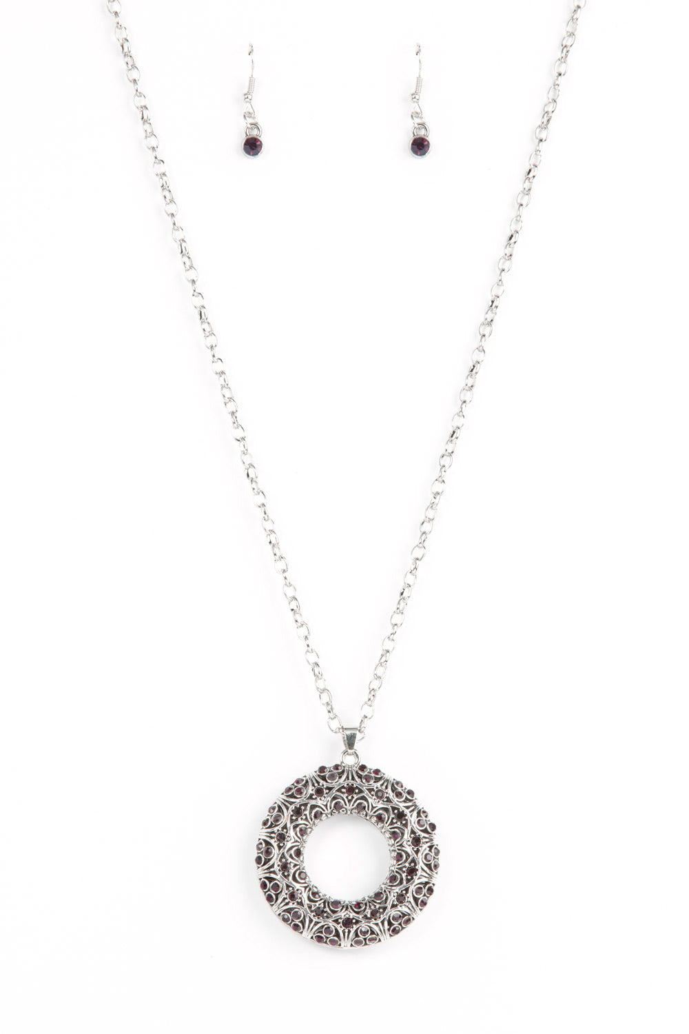Wintry Wreath Purple Necklace - Jewelry by Bretta