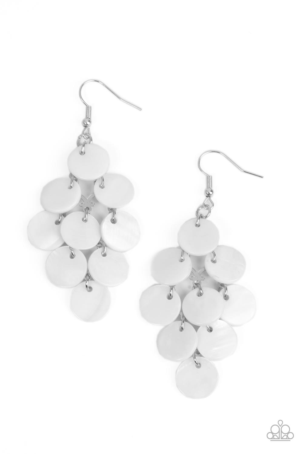 Tropical Tryst White Earrings - Jewelry by Bretta