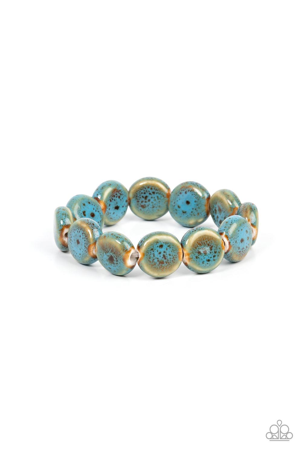 Earthy Entrada Blue Bracelet - Jewelry by Bretta