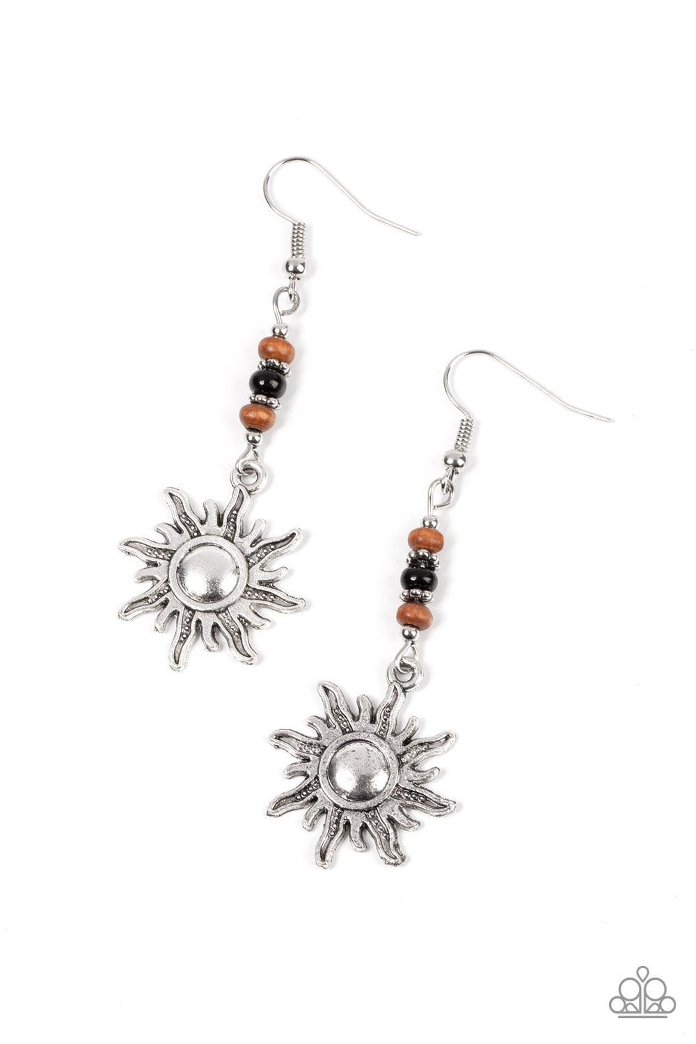 Sunshiny Days Black Earrings - Jewelry by Bretta