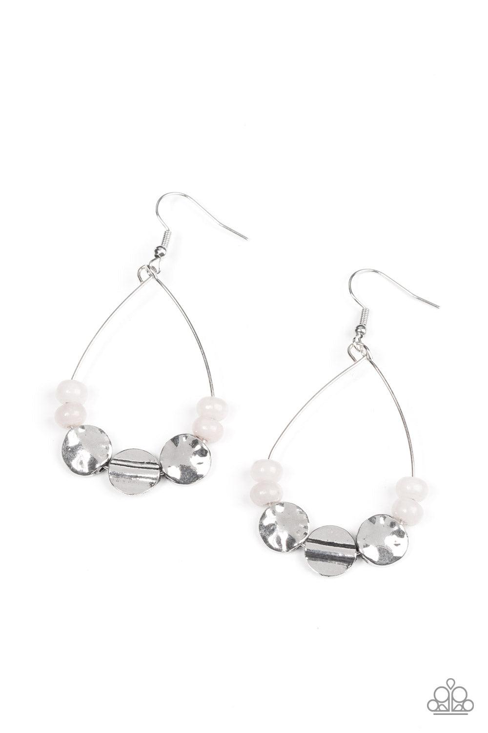 Tigris Treasure White Earrings - Jewelry by Bretta