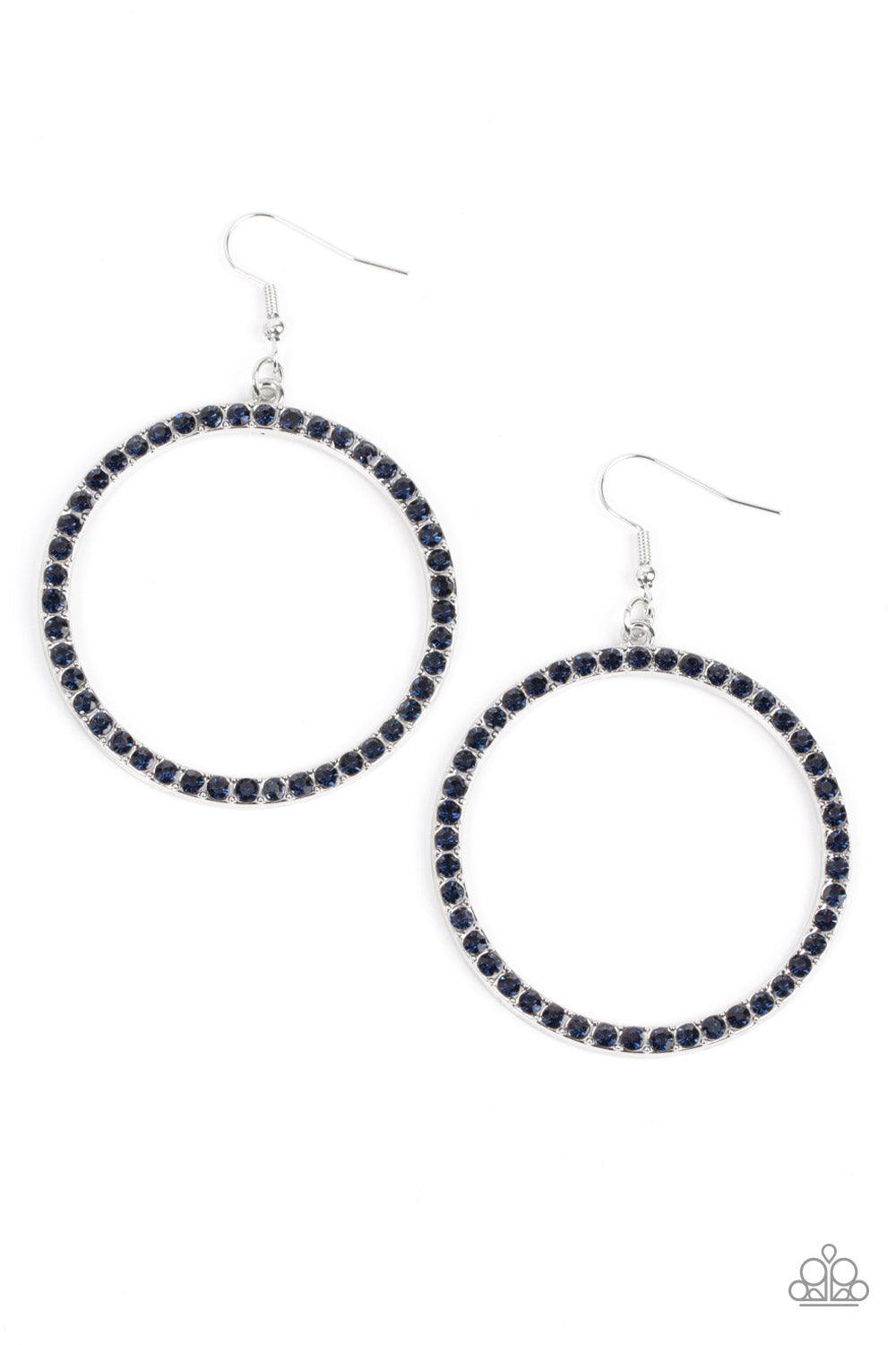 Head-Turning Halo Blue Earrings - Jewelry by Bretta