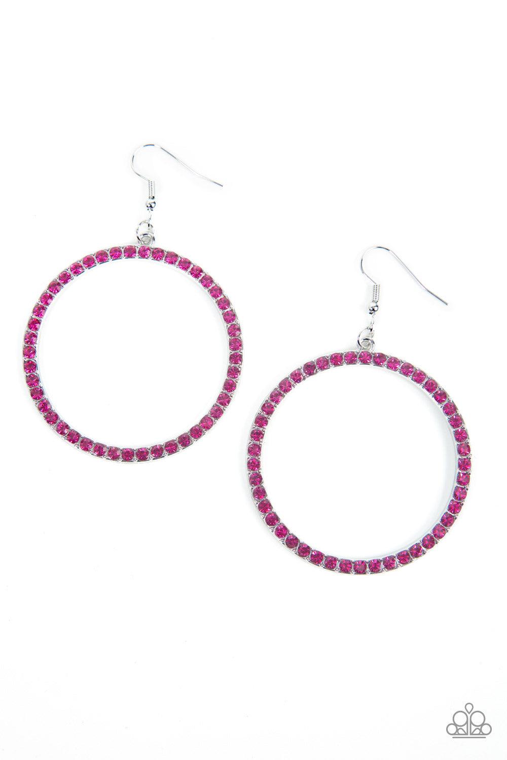 Head-Turning Halo Pink Earrings - Jewelry by Bretta