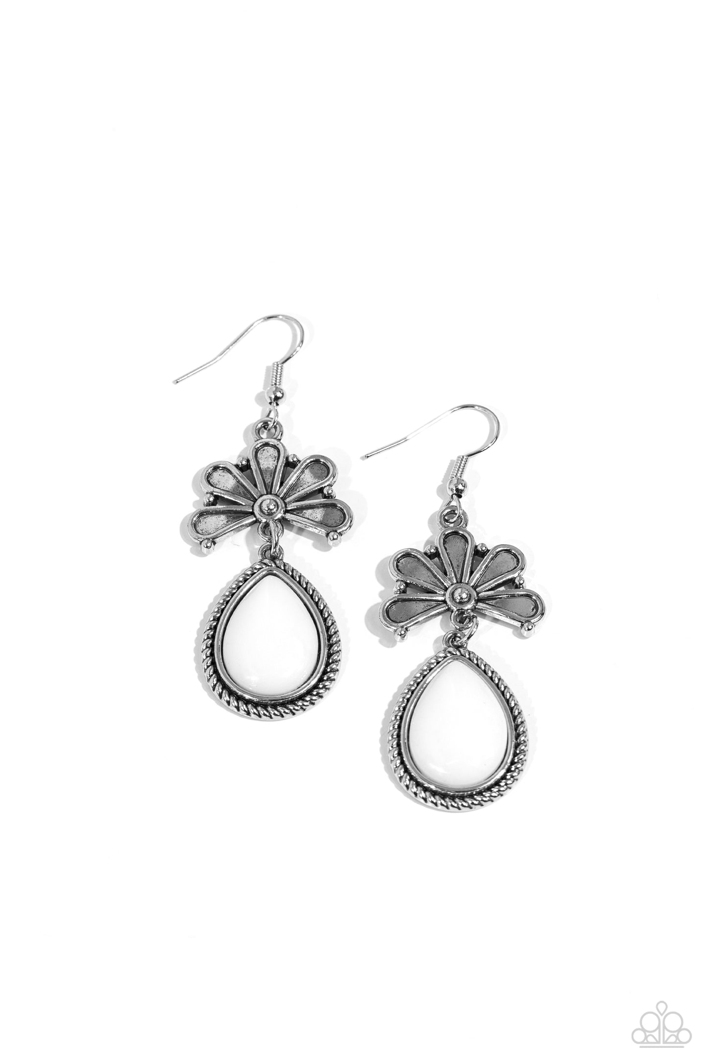 Brightly Blooming White Earrings - Jewelry by Bretta