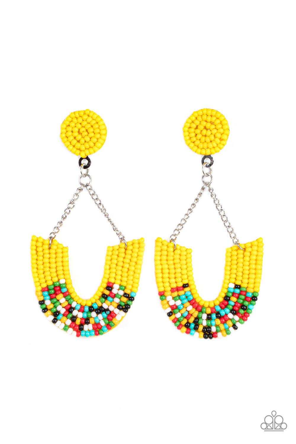 Make it RAINBOW Yellow Earrings - Jewelry by Bretta
