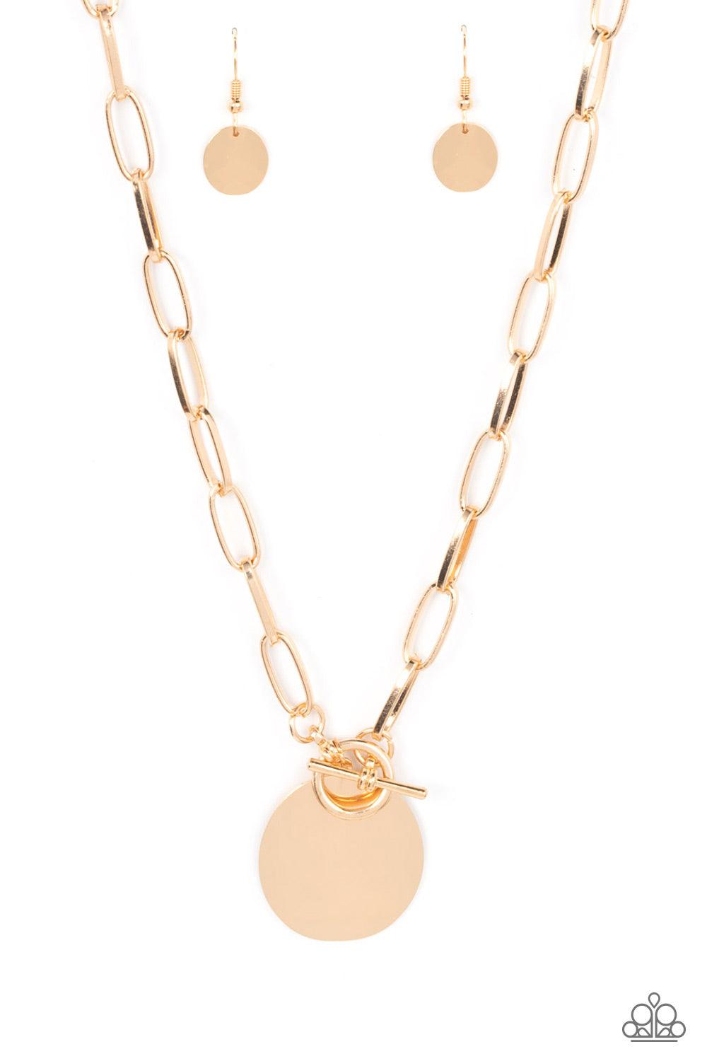 Tag Out Paparazzi Gold Necklace - Jewelry by Bretta