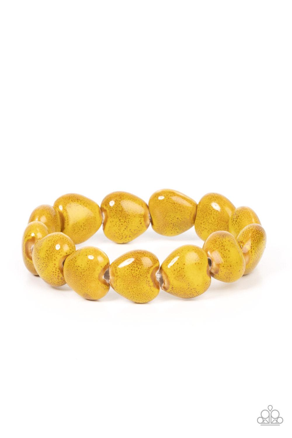 GLAZE a Trail Yellow Bracelet - Jewelry by Bretta