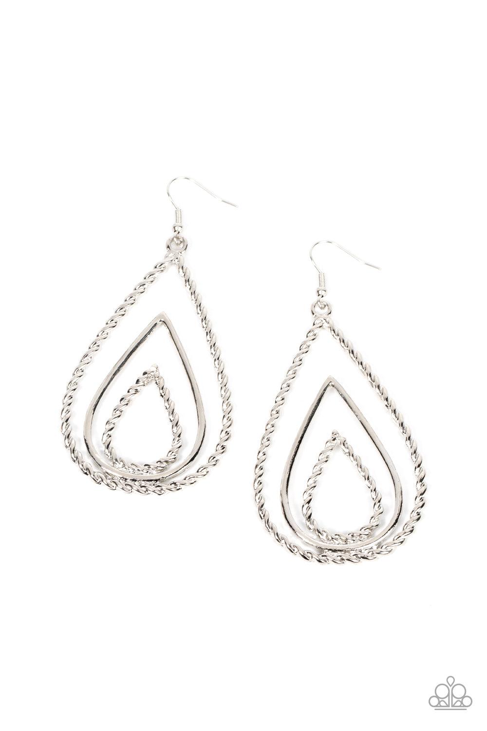 Tastefully Twisty Silver Earrings - Jewelry by Bretta
