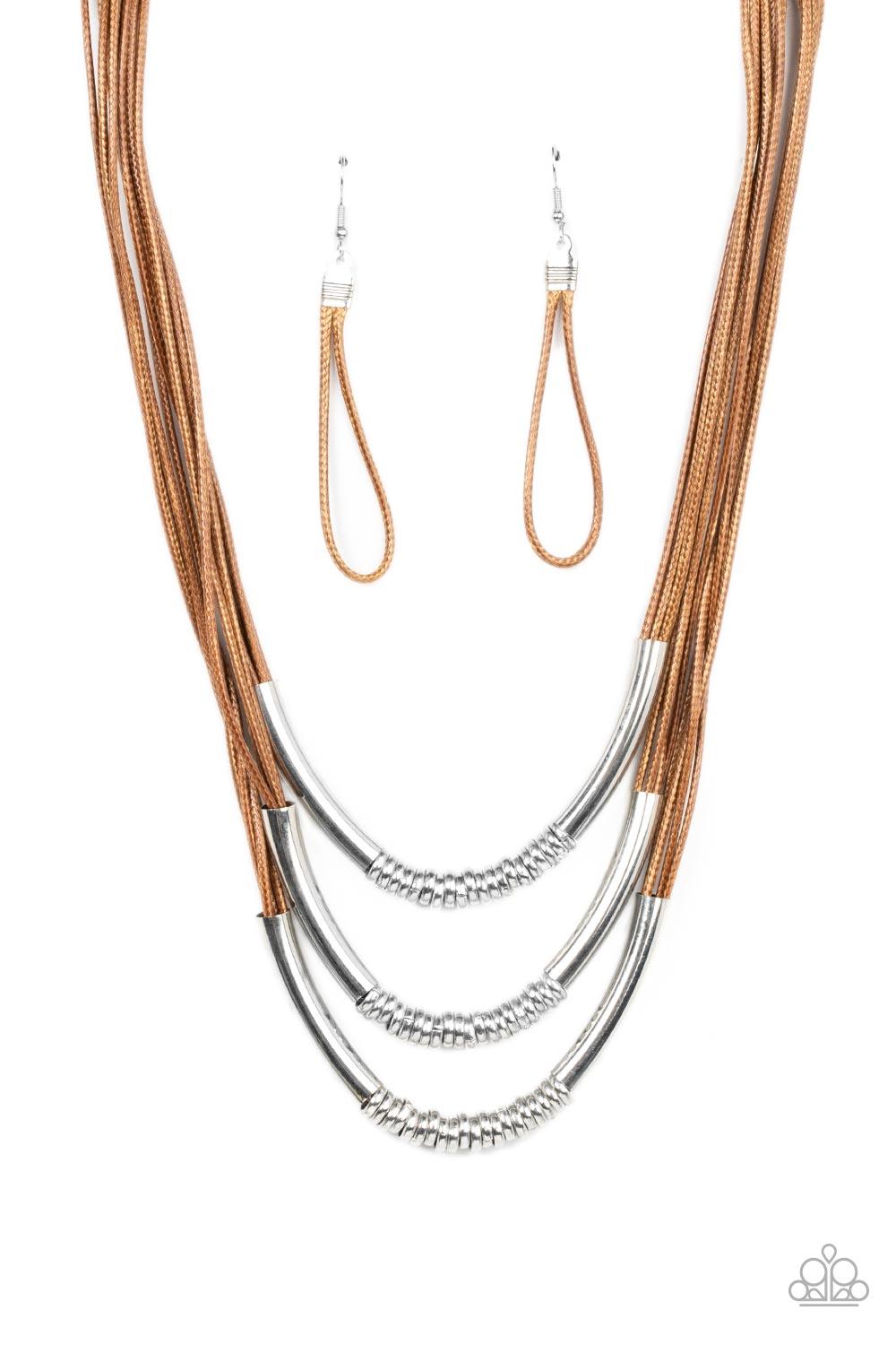 Mechanical Mania Brown Necklace - Jewelry by Bretta