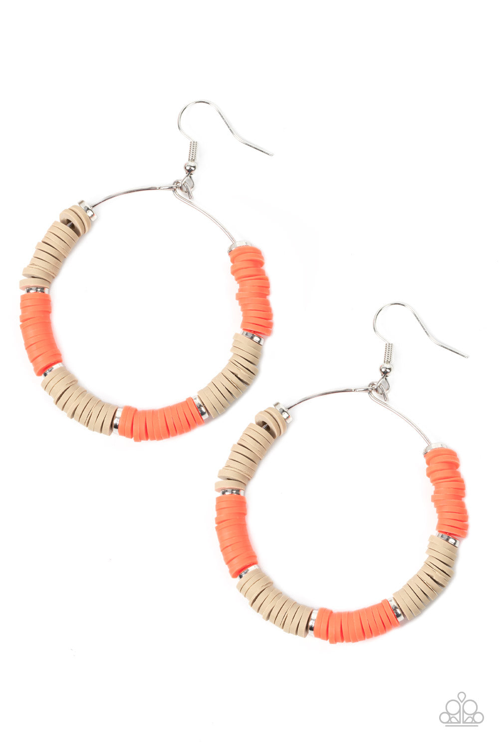 Skillfully Stacked Orange Earrings - Jewelry by Bretta
