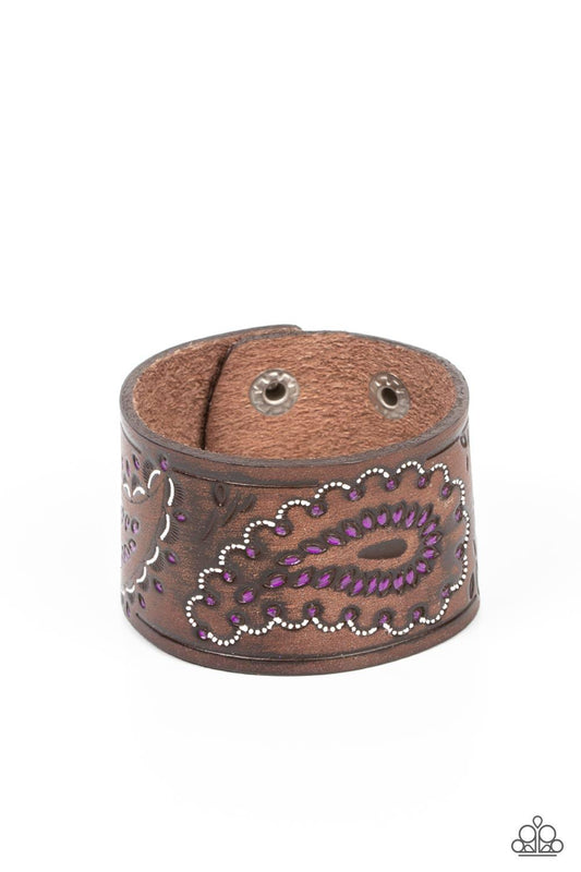Paisley Pioneer Purple Wrap Bracelet - Jewelry by Bretta