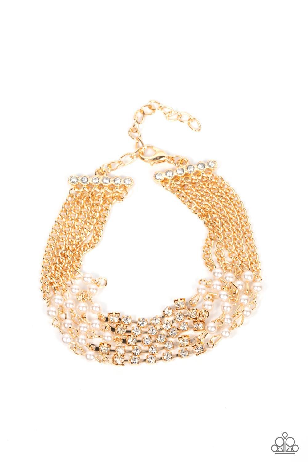 Experienced in Elegance Paparazzi Gold Bracelet