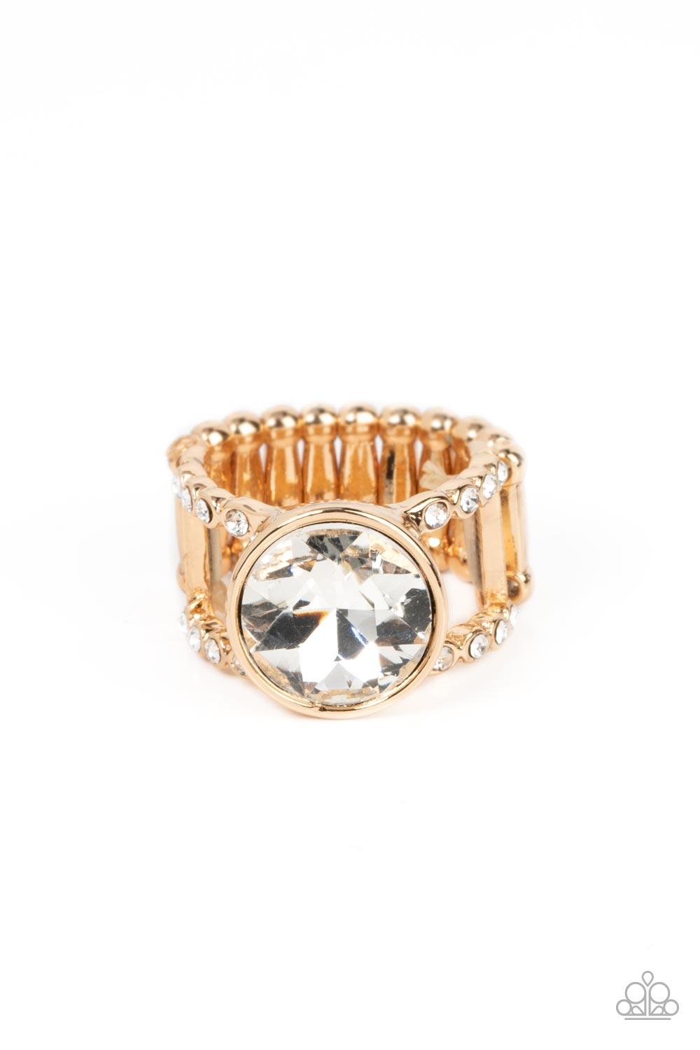 High Roller Sparkle Gold Ring - Jewelry by Bretta