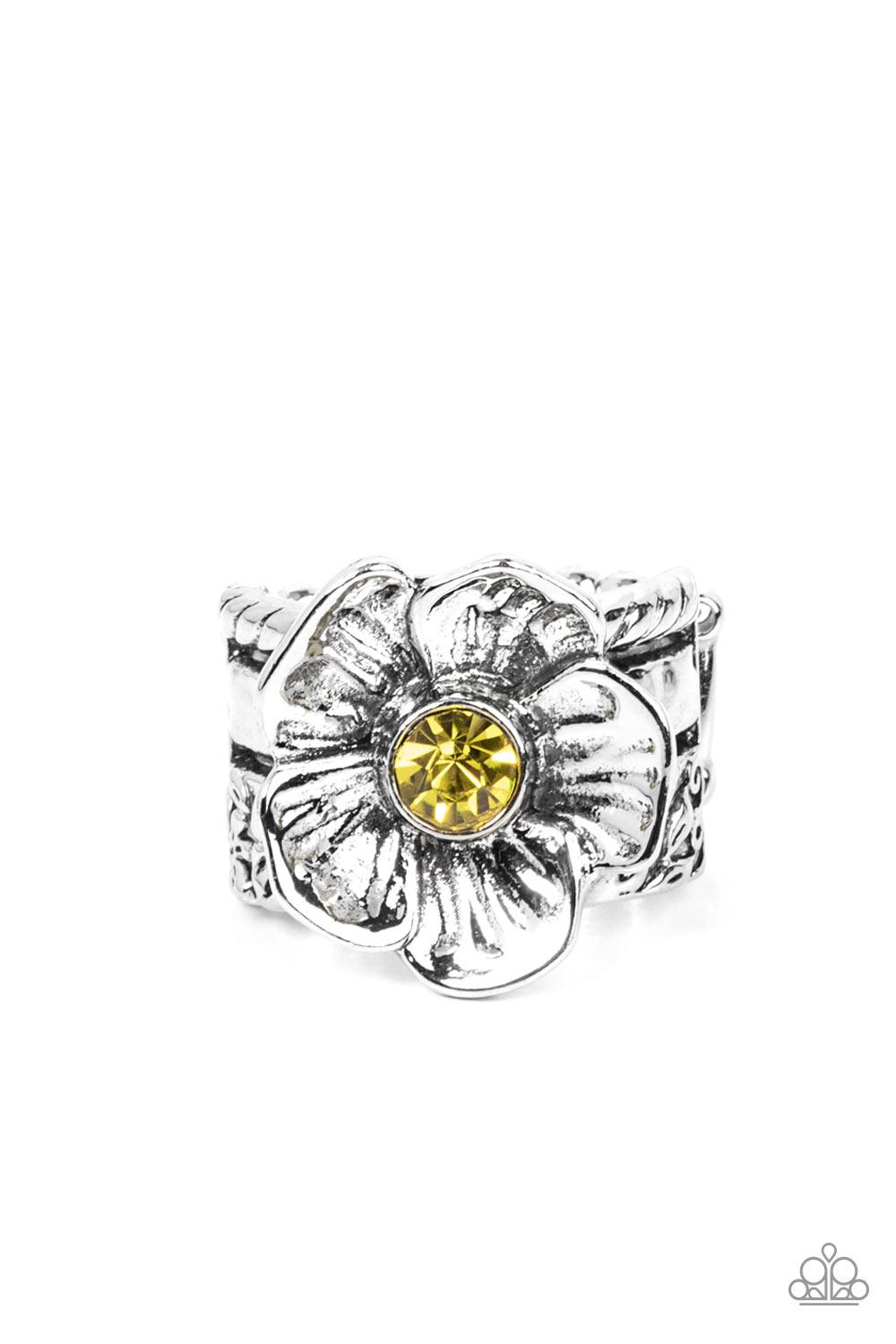 Prismatically Petunia Yellow Ring - Jewelry by Bretta