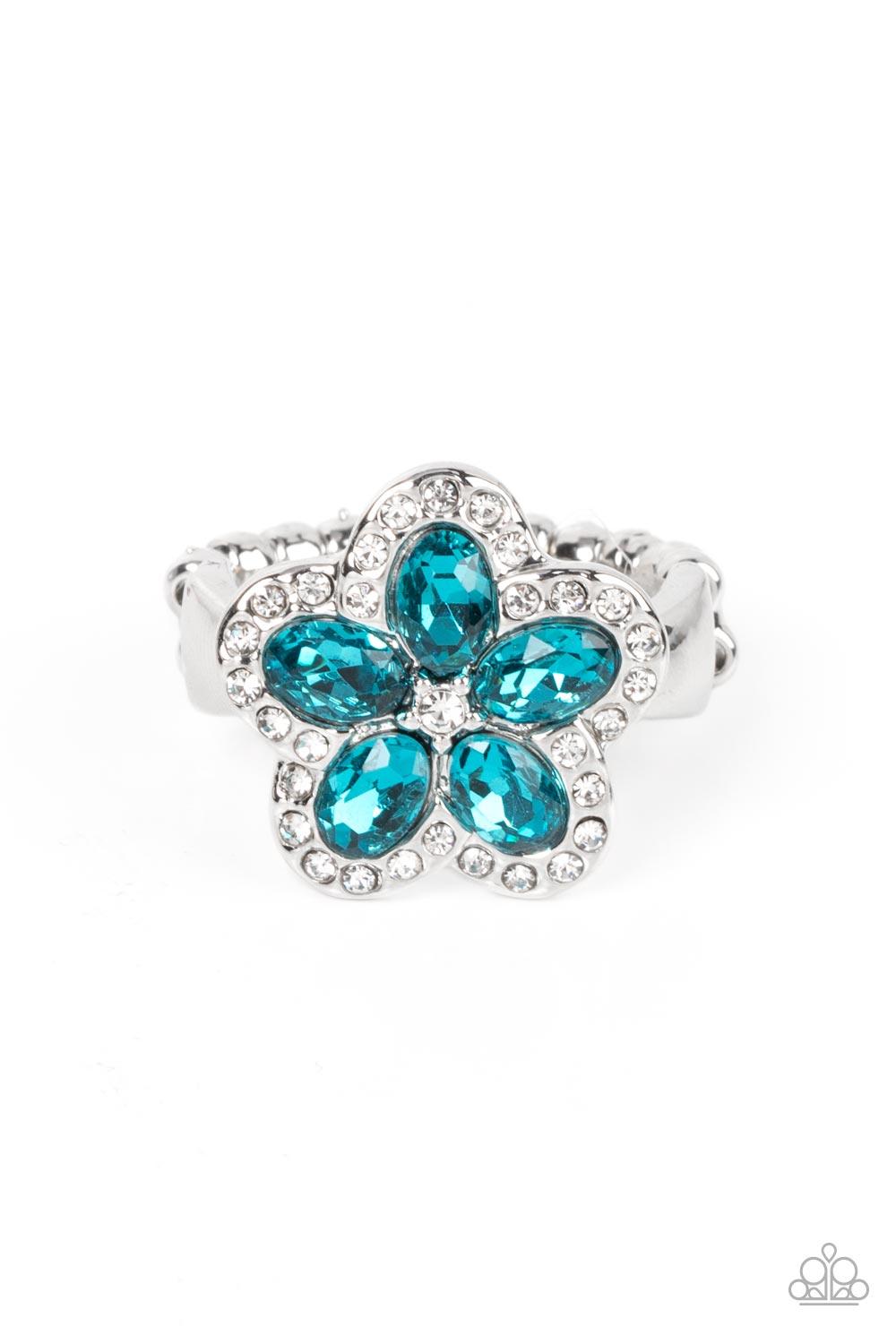 Efflorescent Envy Blue Ring - Jewelry by Bretta