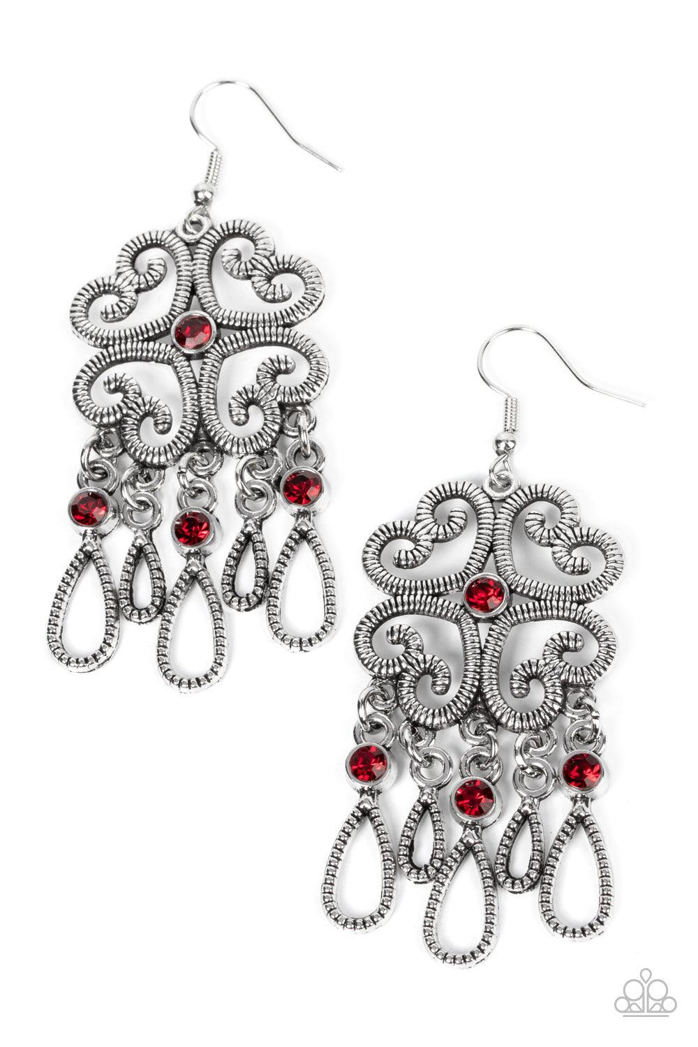 Majestic Makeover Red Earrings - Jewelry by Bretta