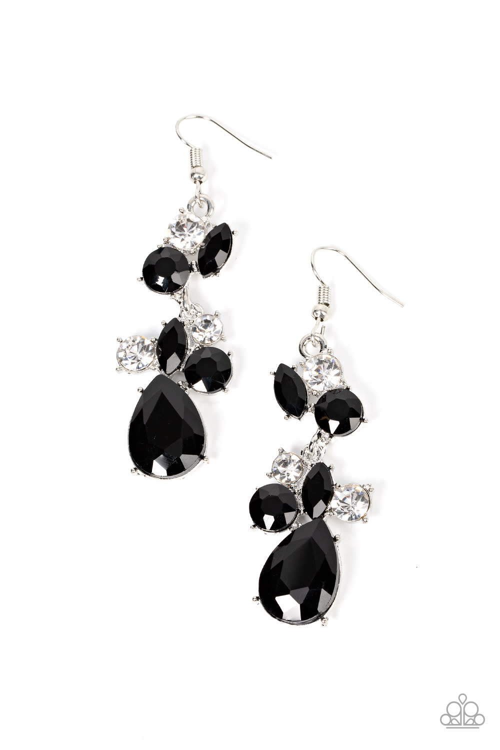 Rhinestone Reveler Black Earrings - Jewelry by Bretta