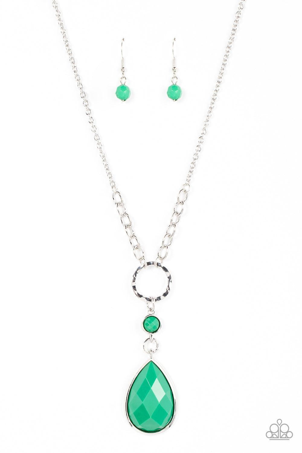 Valley Girl Glamour Green Necklace - Jewelry by Bretta