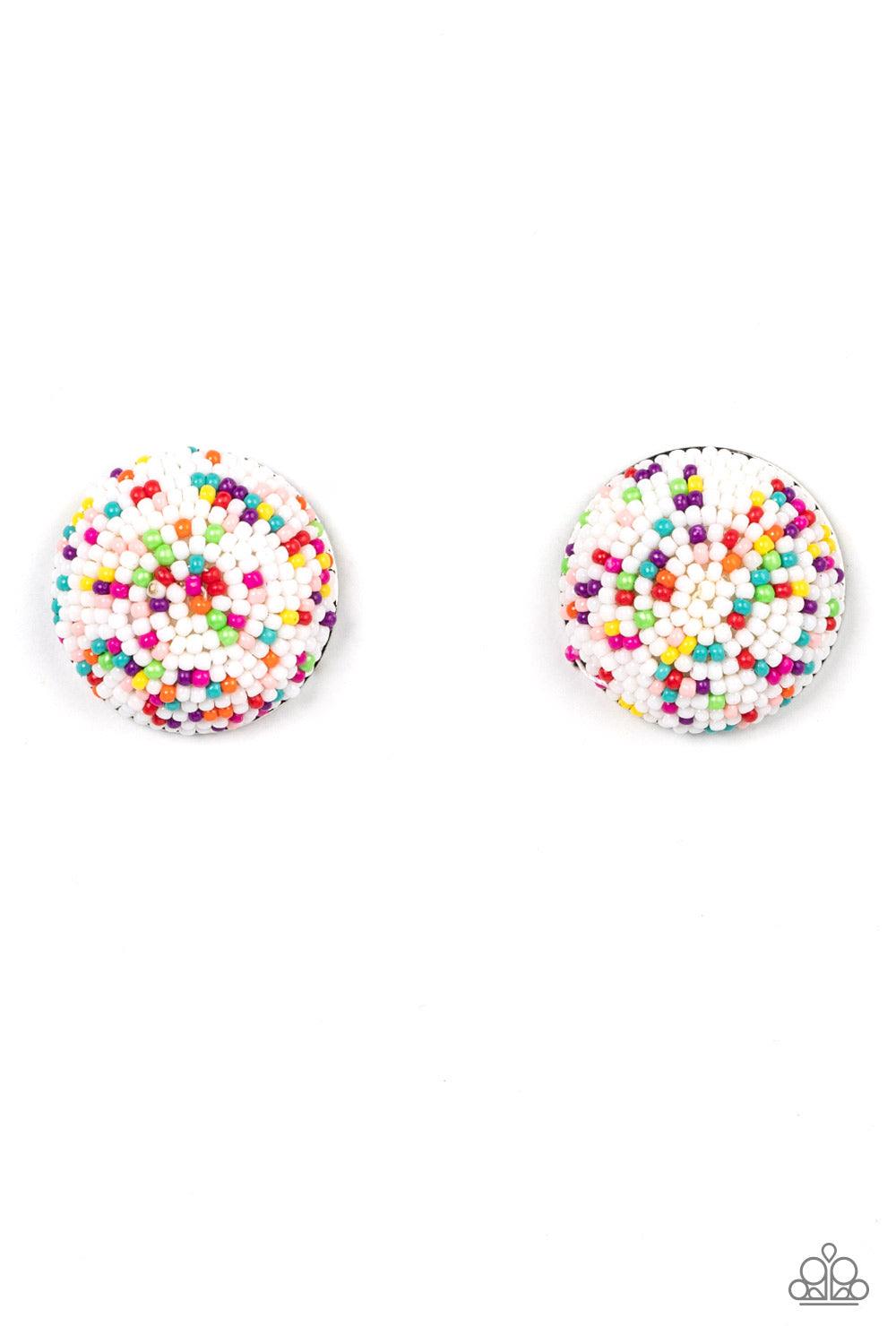Kaleidoscope Sky White Earrings - Jewelry by Bretta