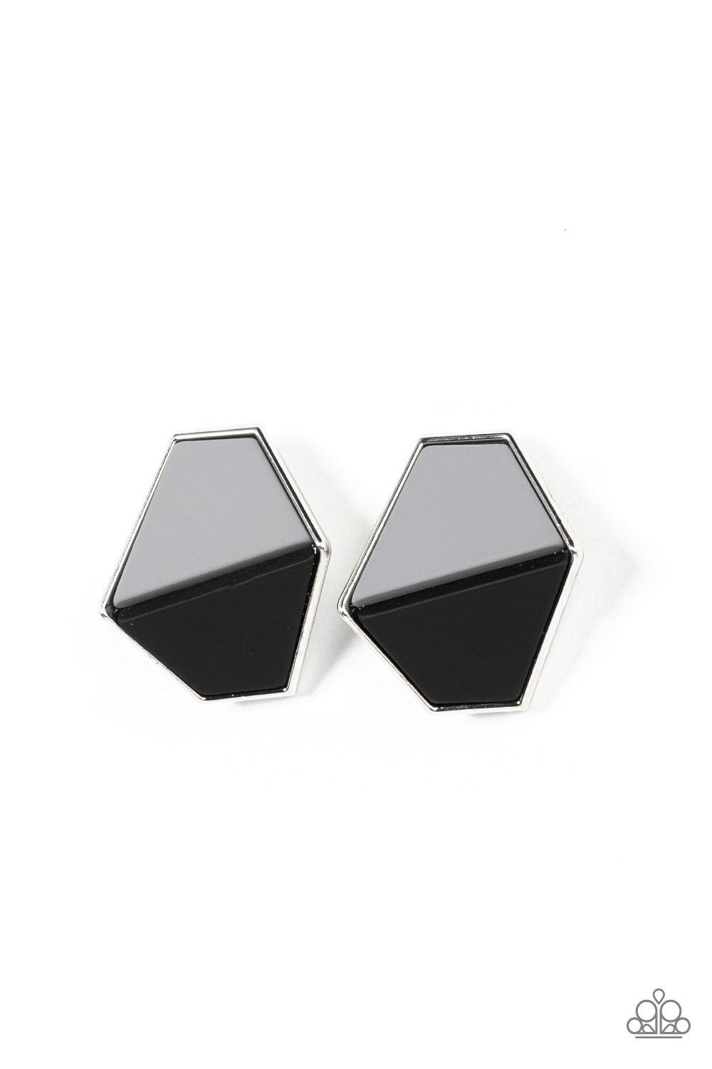 Generically Geometric Black Earrings - Jewelry by Bretta