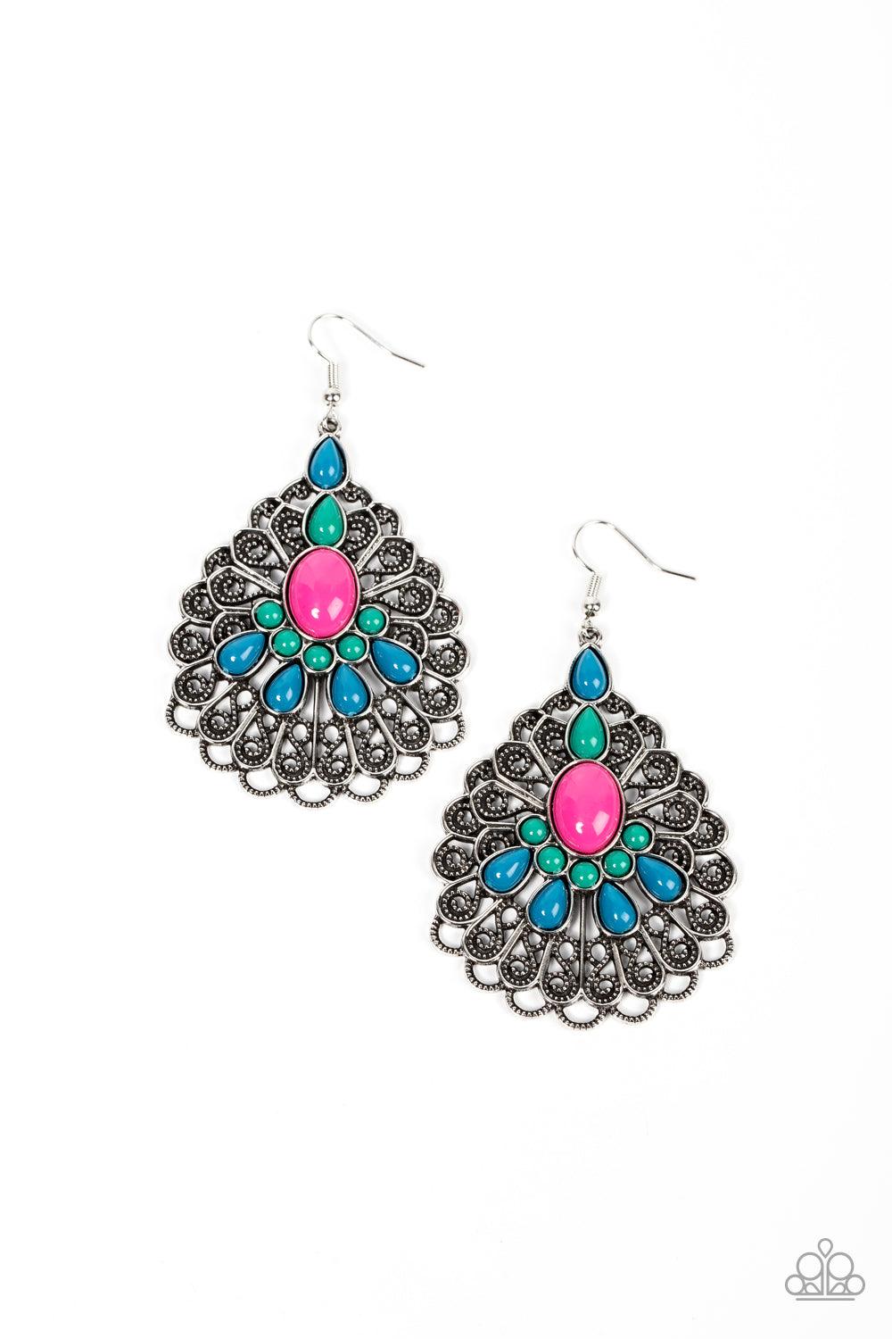 Peacock Prance Multi Earrings - Jewelry by Bretta