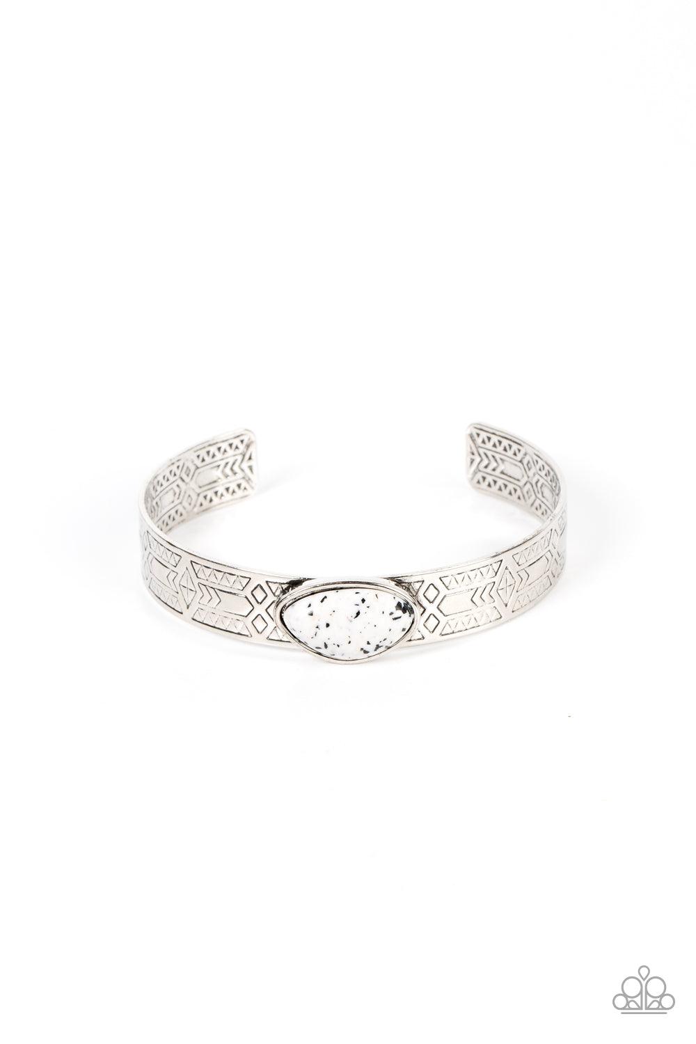 Gobi Glyphs White Bracelet - Jewelry by Bretta