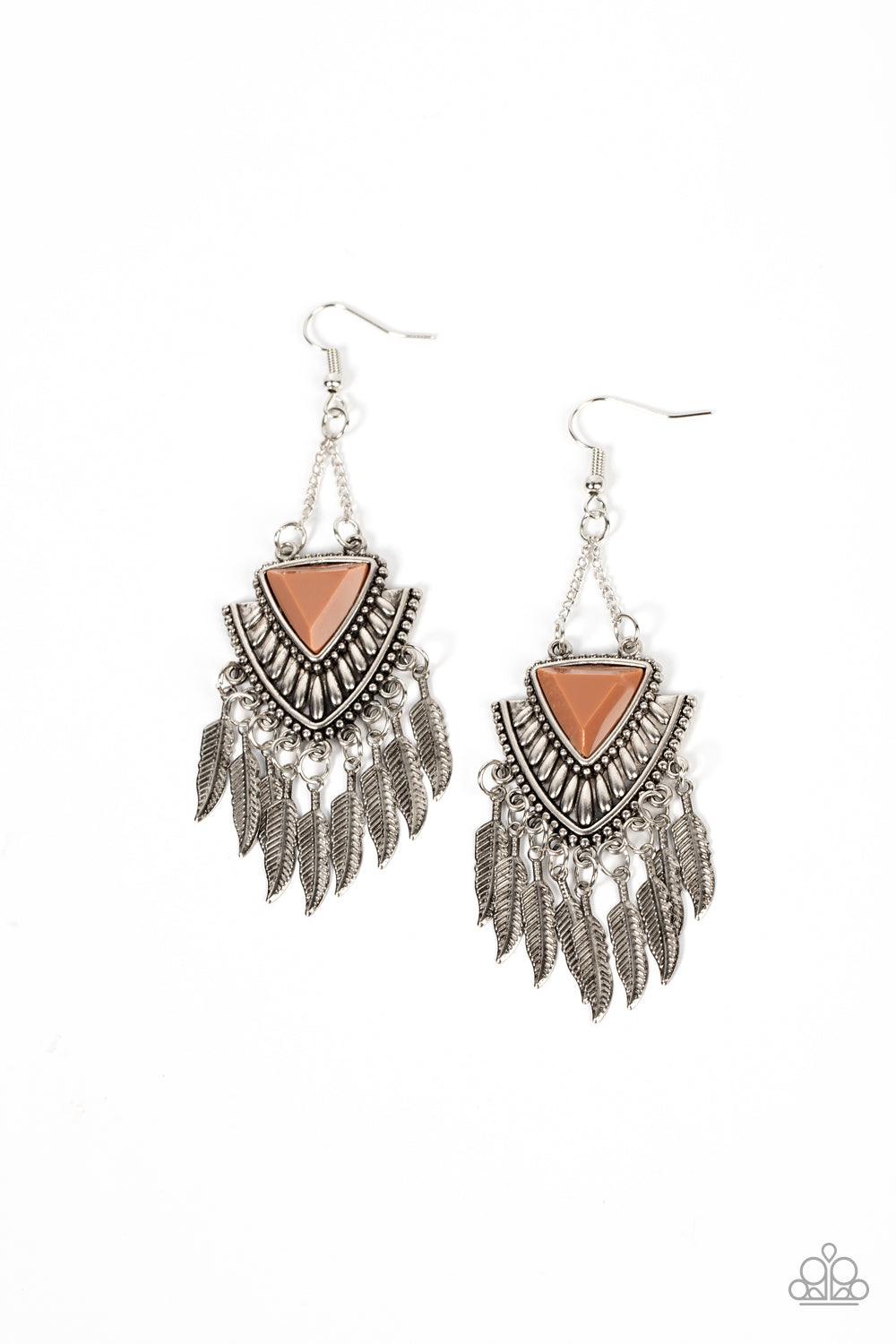 Shady Oasis Brown Earrings - Jewelry by Bretta