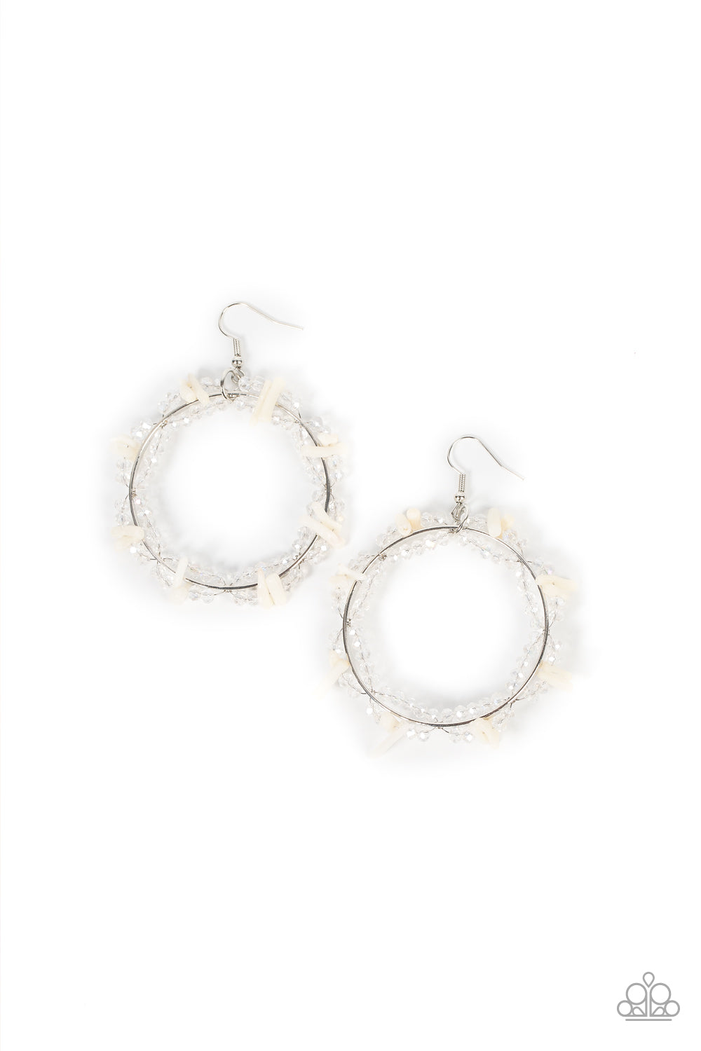 Ocean Surf White Earrings - Jewelry by Bretta