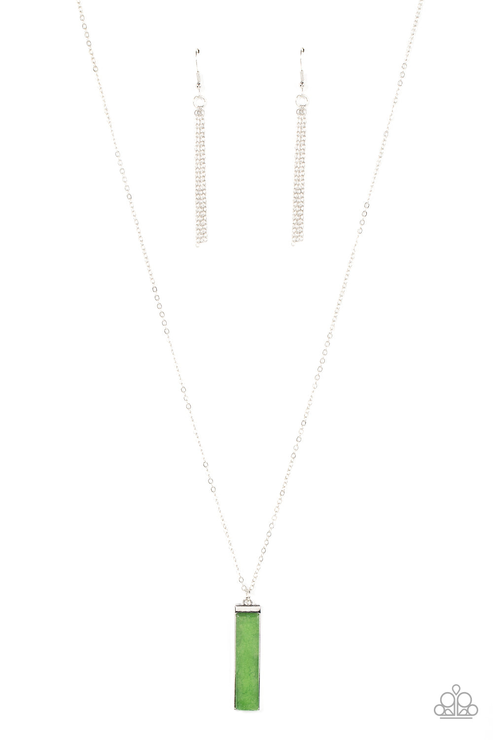 Set in GEMSTONE Green Necklace - Jewelry by Bretta