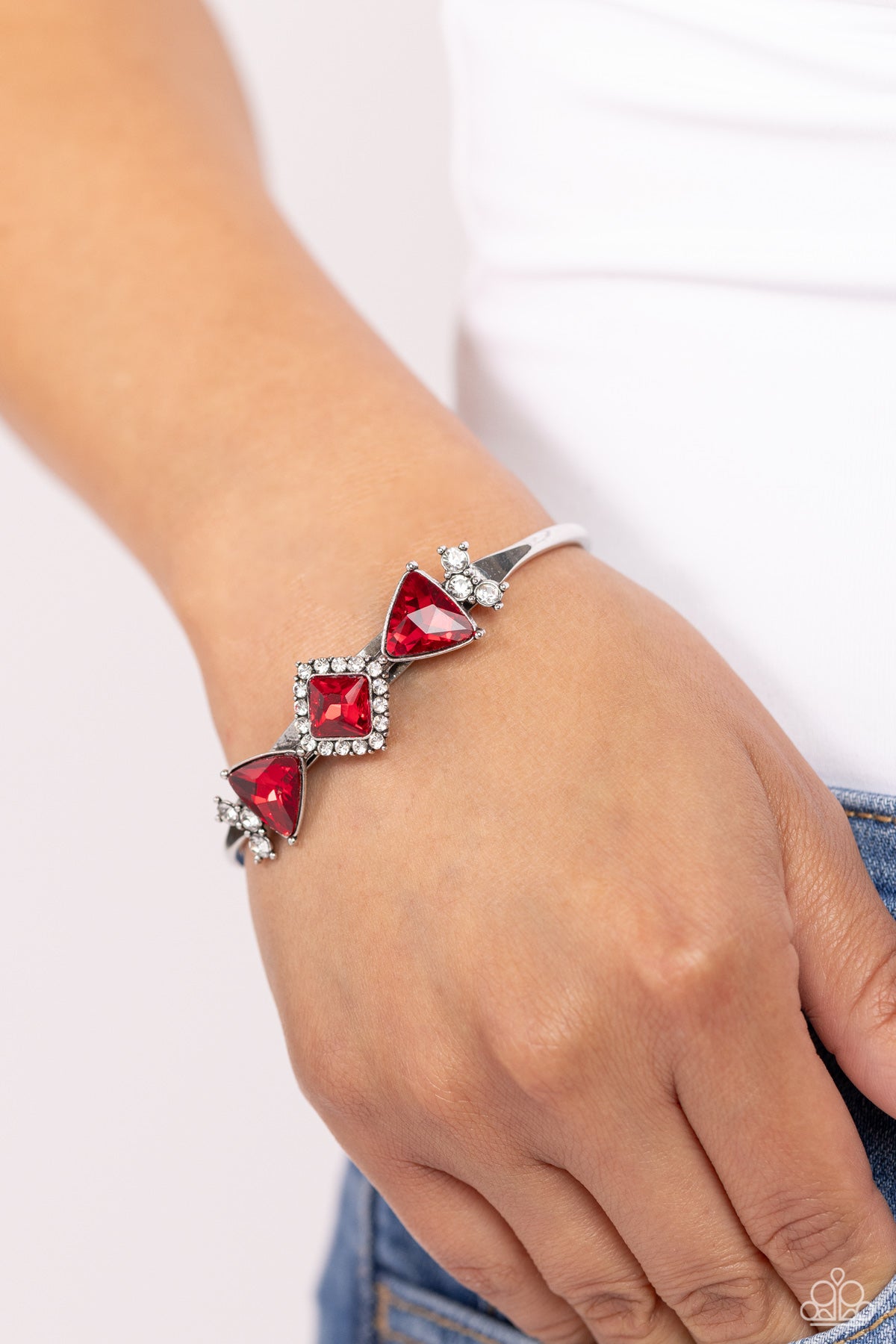 Strategic Sparkle Red Bracelet - Jewelry by Bretta