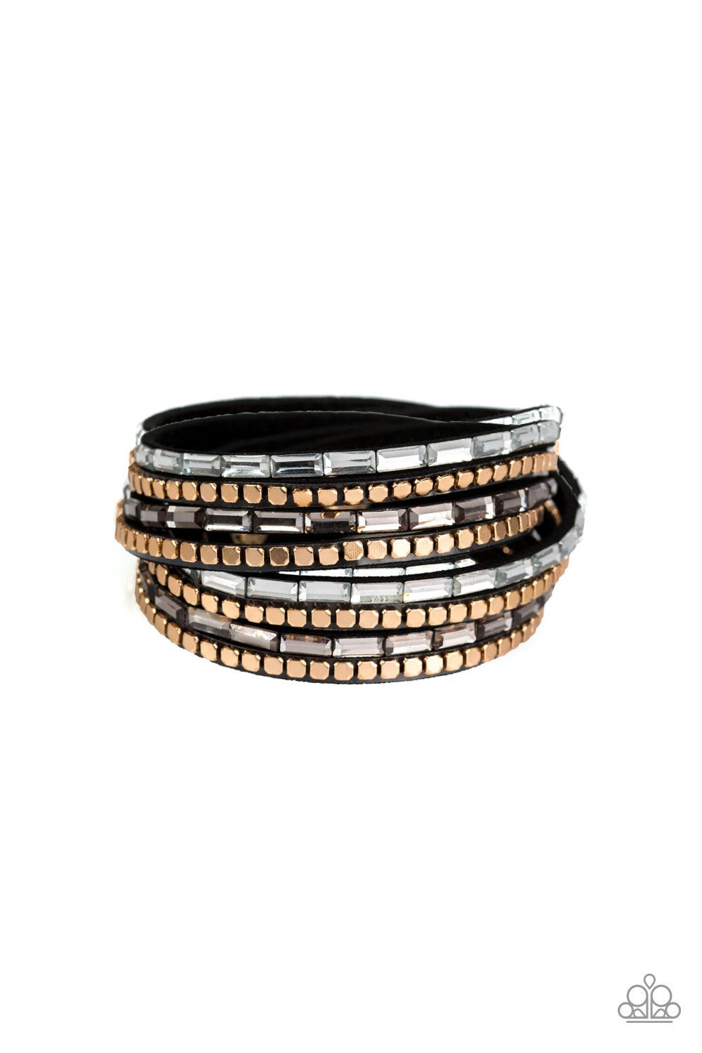 Paparazzi Accessories-This Time With Attitude - Black Bracelet