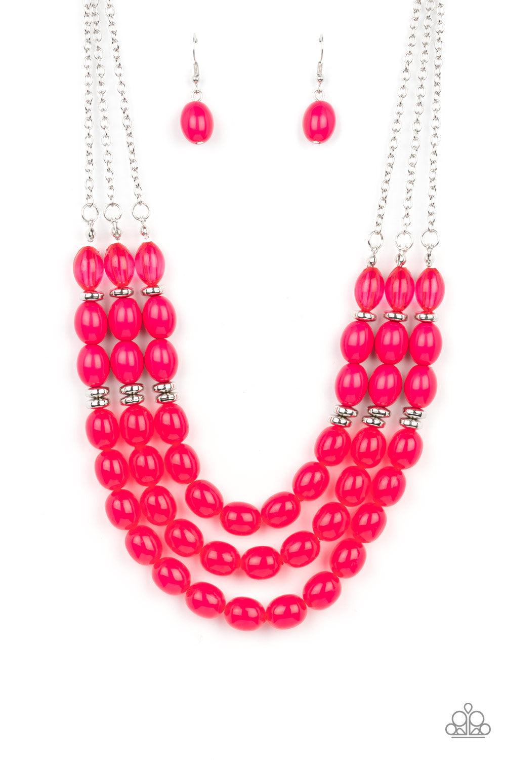 Coastal Cruise Pink Necklace - Jewelry by Bretta