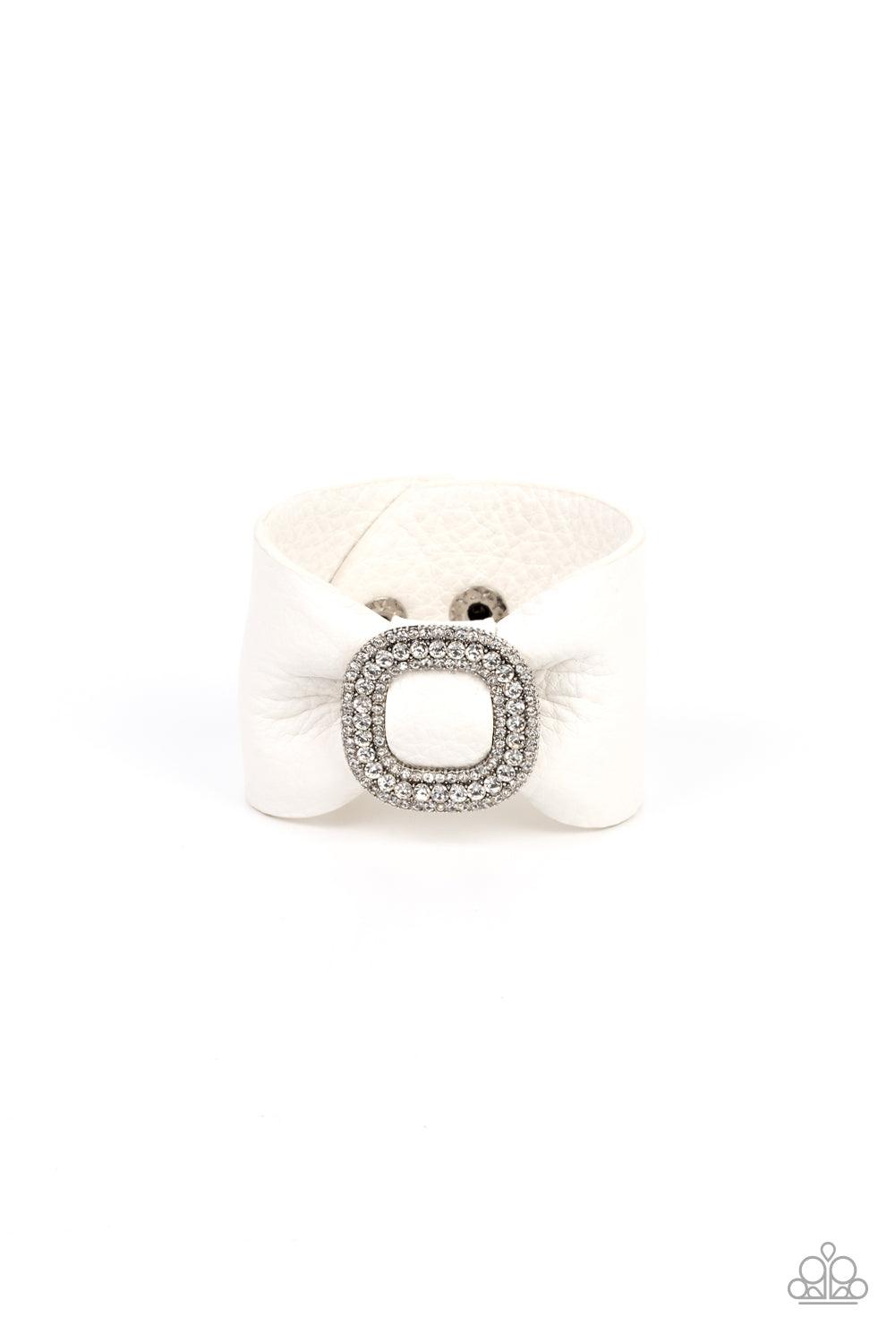 Lights, SELFIE, Action! White Bracelet - Jewelry by Bretta