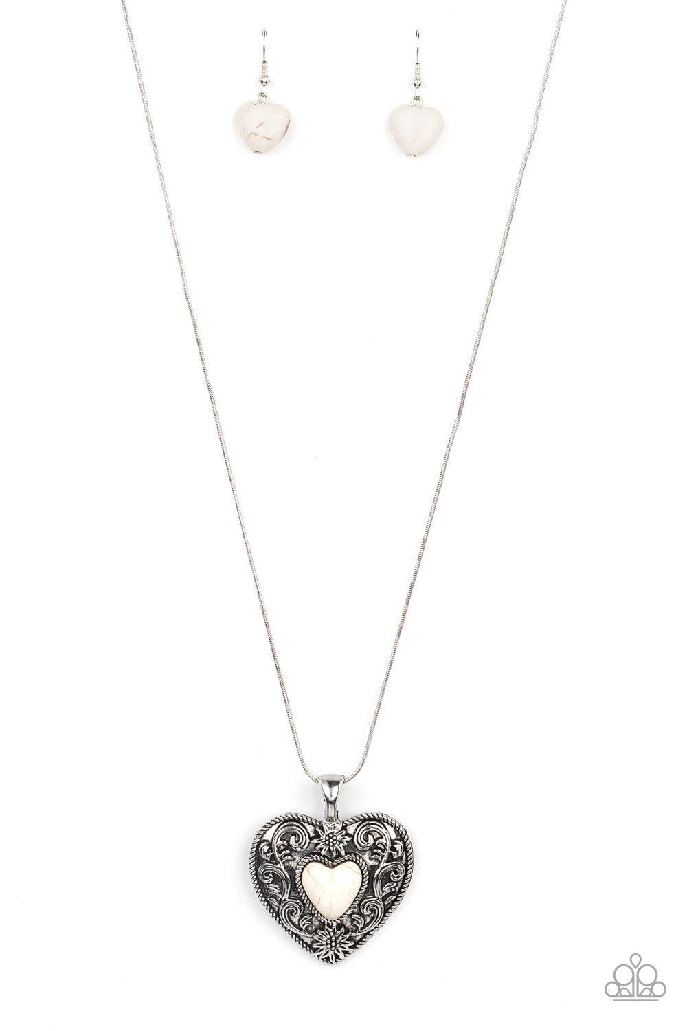 Wholeheartedly Whimsical White Necklace - Jewelry by Bretta
