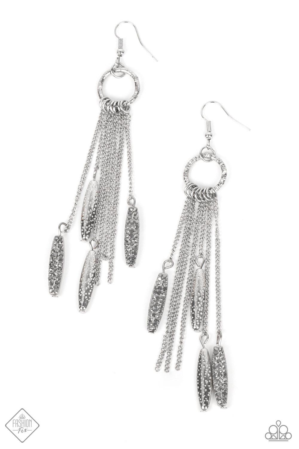Thrifty Tassel Silver Earrings - Jewelry by Bretta