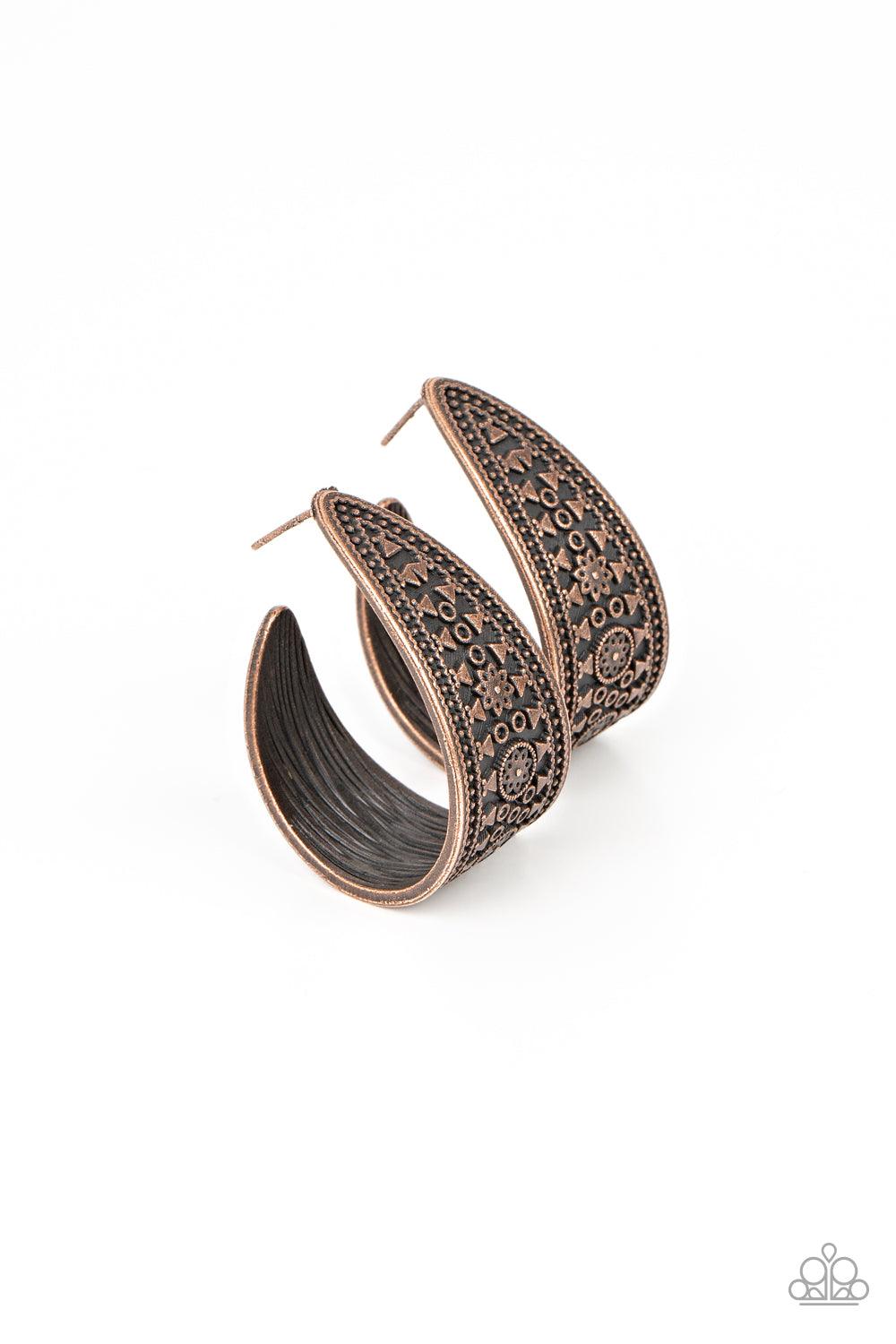 Marketplace Mixer Copper Hoop Earrings - Jewelry by Bretta