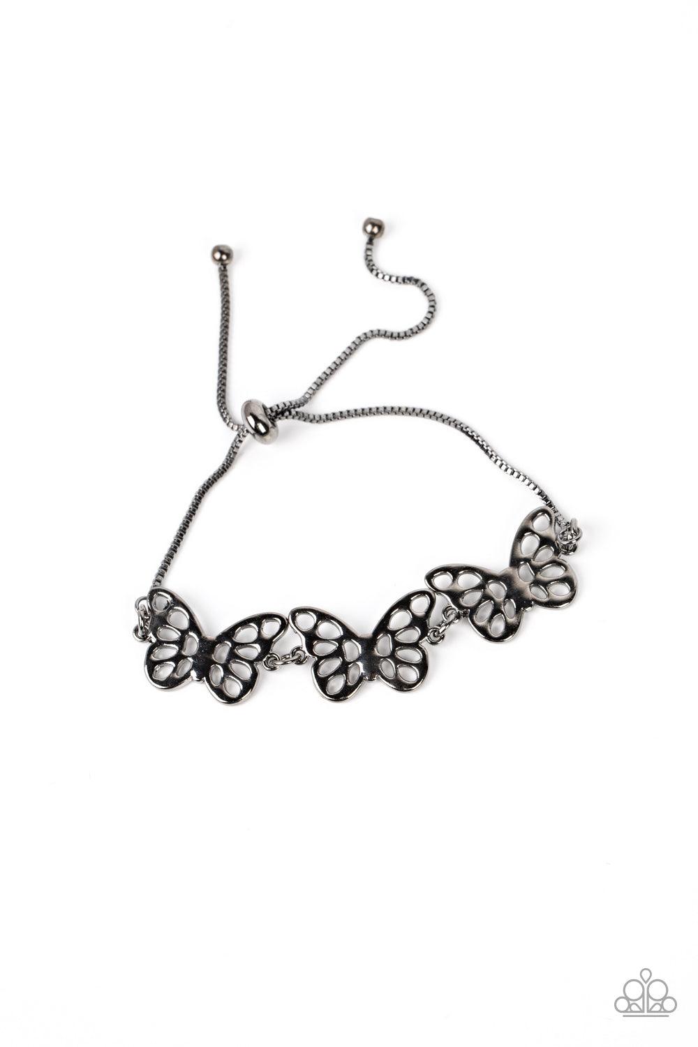 Put a WING on It Black Bracelet - Jewelry by Bretta