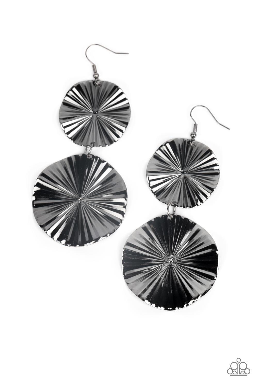 In Your Wildest FAN-tasy Black Earrings - Jewelry by Bretta