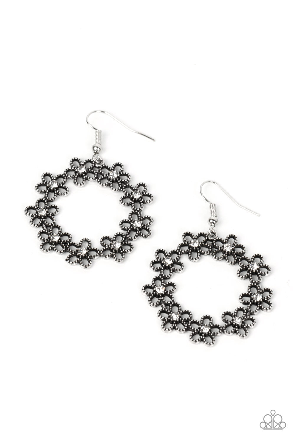 Floral Halos White Earrings - Jewelry by Bretta