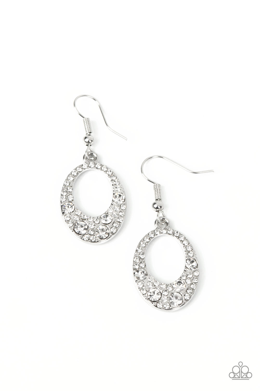 Showroom Sizzle White Earrings -- Jewelry by Bretta