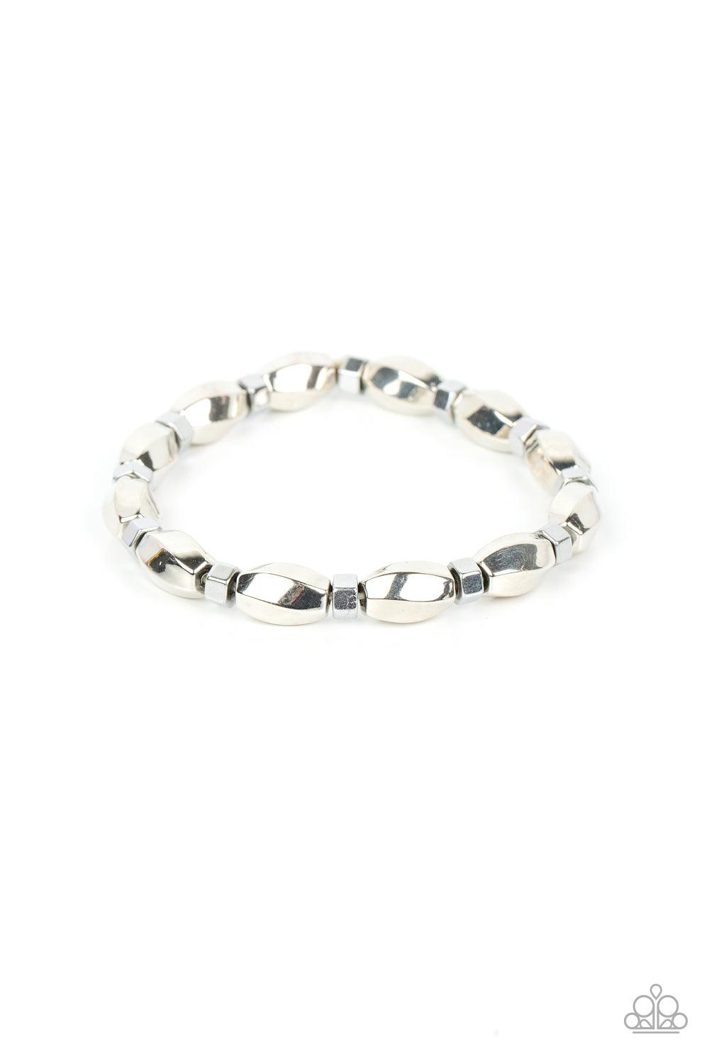 Magnetic Mantra Silver Bracelet - Jewelry by Bretta