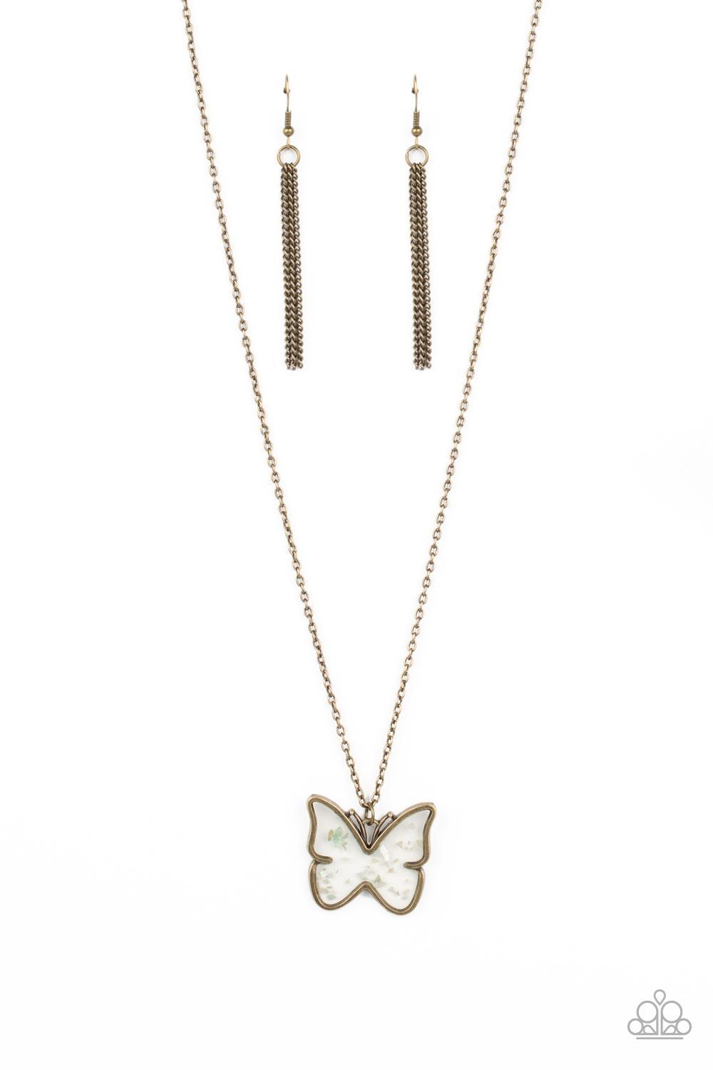 Gives Me Butterflies Brass Necklace - Jewelry by Bretta