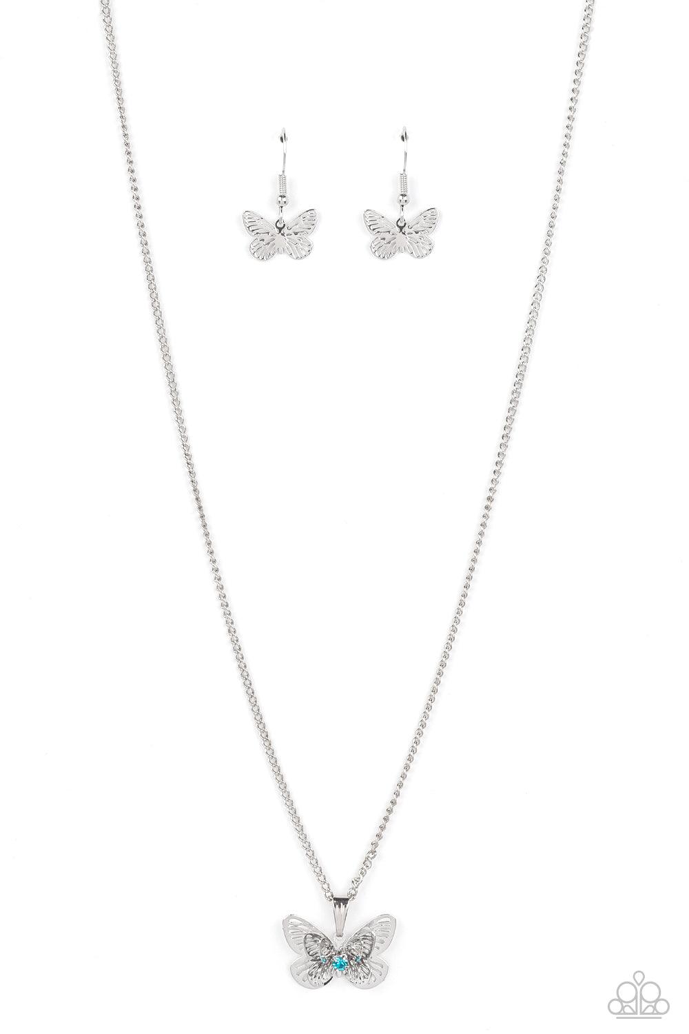 High-Flying Fashion Blue Butterfly Necklace - Jewelry by Bretta