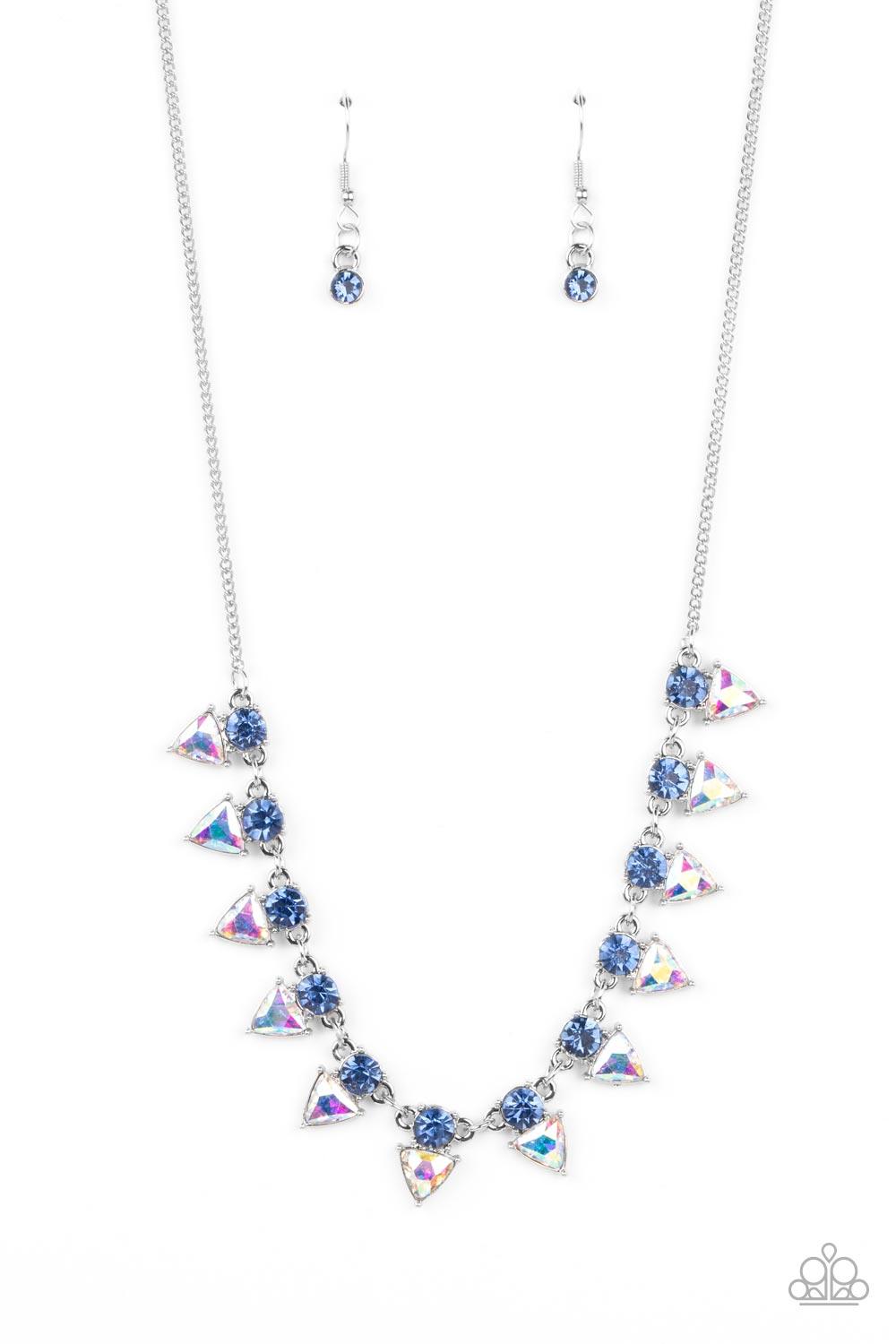 Razor-Sharp Refinement Blue Necklace - Jewelry by Bretta