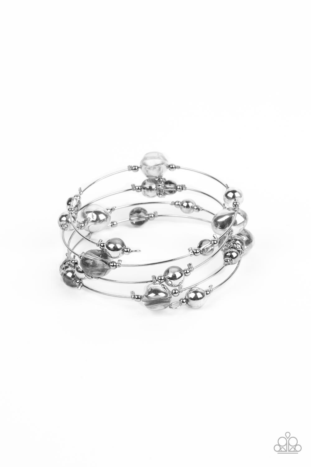 Optical Auras Silver Coil Bracelet - Jewelry by Bretta