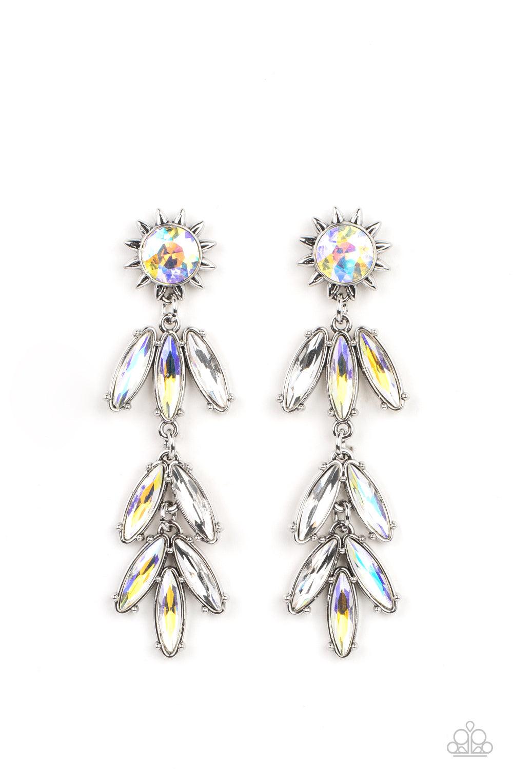 Space Age Sparkle Yellow Earrings - Jewelry by Bretta