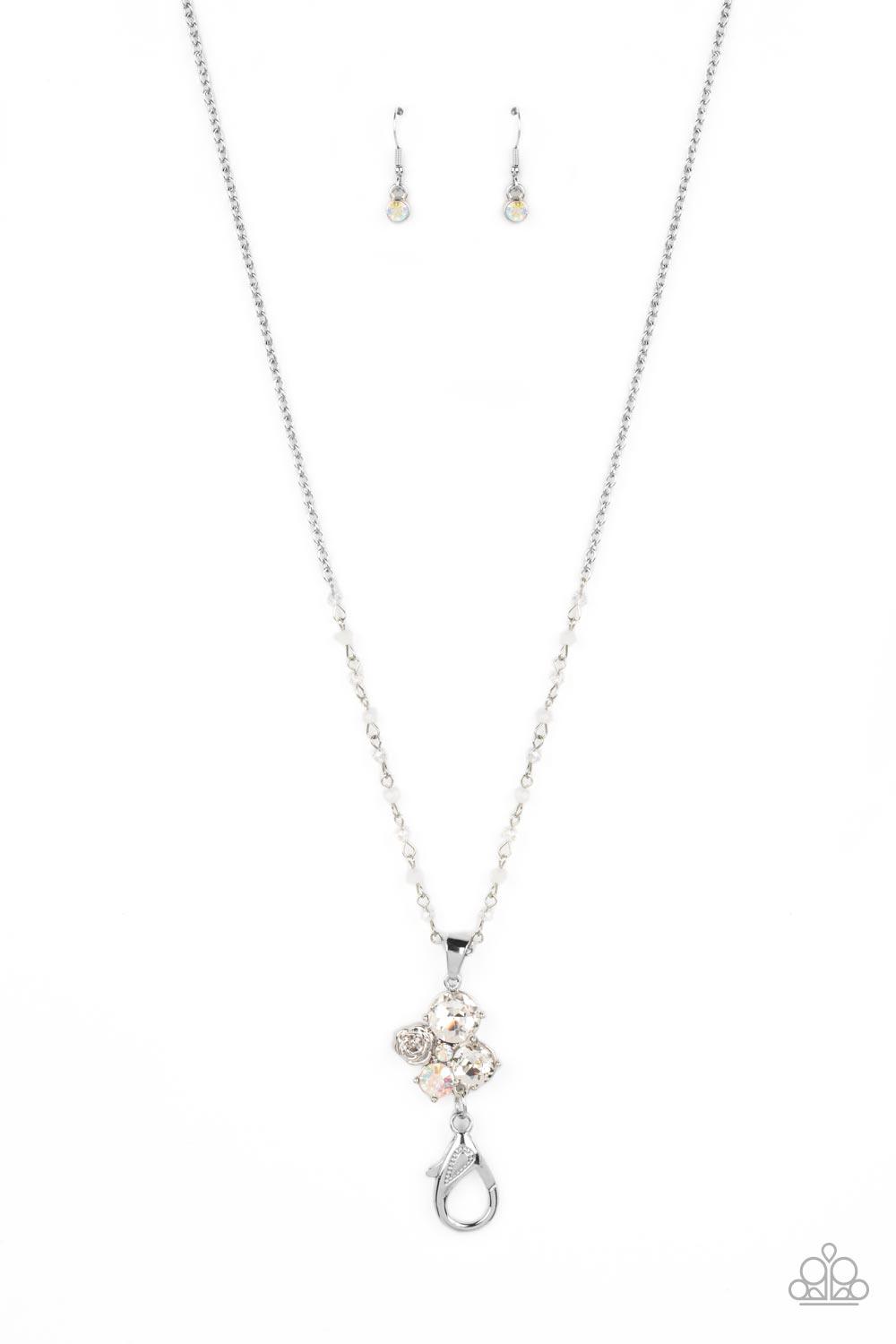 Rainbow Bloom White Lanyard Necklace - Jewelry by Bretta