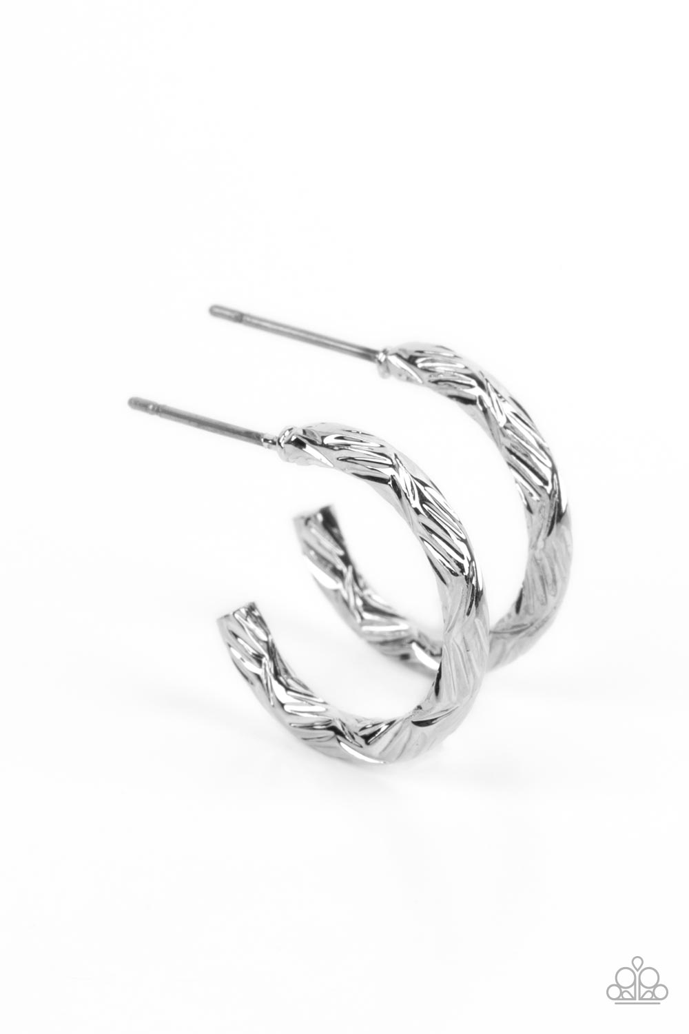 Triumphantly Textured Silver Esarrings - Jewelry by Bretta